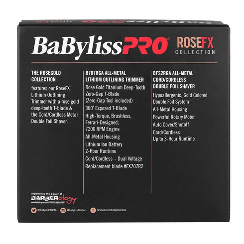 BaBylissPro Duo Rose Gold Foil Shaver & Outliner Trimmer